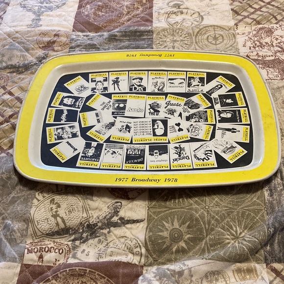 Vintage Other - Vintage Broadway playbill serving tray